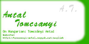 antal tomcsanyi business card
