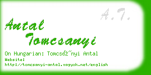 antal tomcsanyi business card
